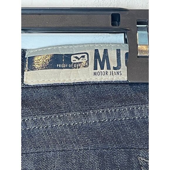 MJ Motor Jeans Victoria Blue Dark Wash Low Rise Straight Leg Jeans Size 26 - Picture 7 of 9